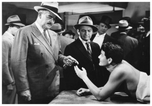 John Garfield, possibly on a Planet pool table getting a talking to from a bouncer. Photo: Movielegends