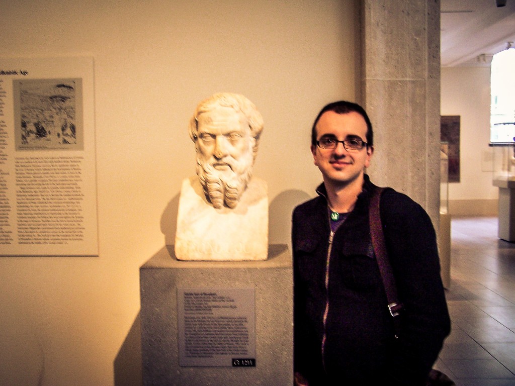 Herodotus and I at the Met, NYC in 2011. Only one of us ate a cupcake on the entrance steps to the museum afterward.