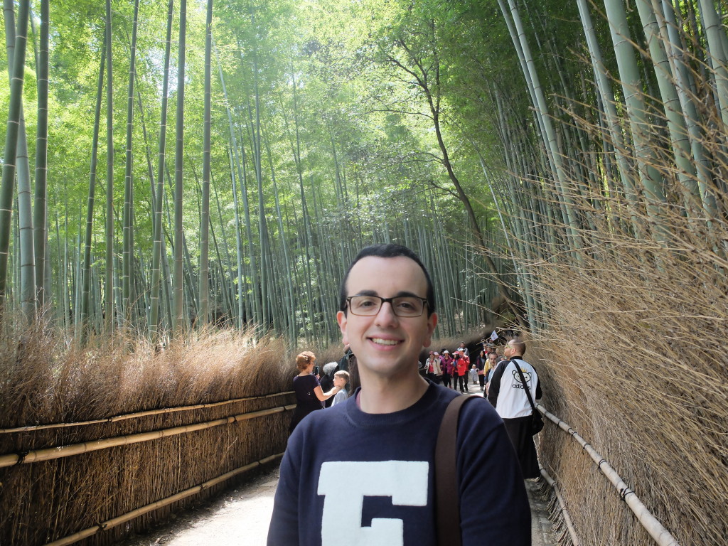 Doing my best impression of The Lettermen at Arashiyama Bamboo Forest, Kyoto, Japan.