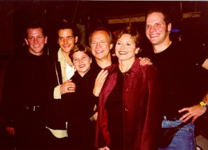 Tommy, Robby, Jenny, Bobby, Karen, and Jeff in 1998 backstage at the London Palladium (Photo: Bobby Vee official website).