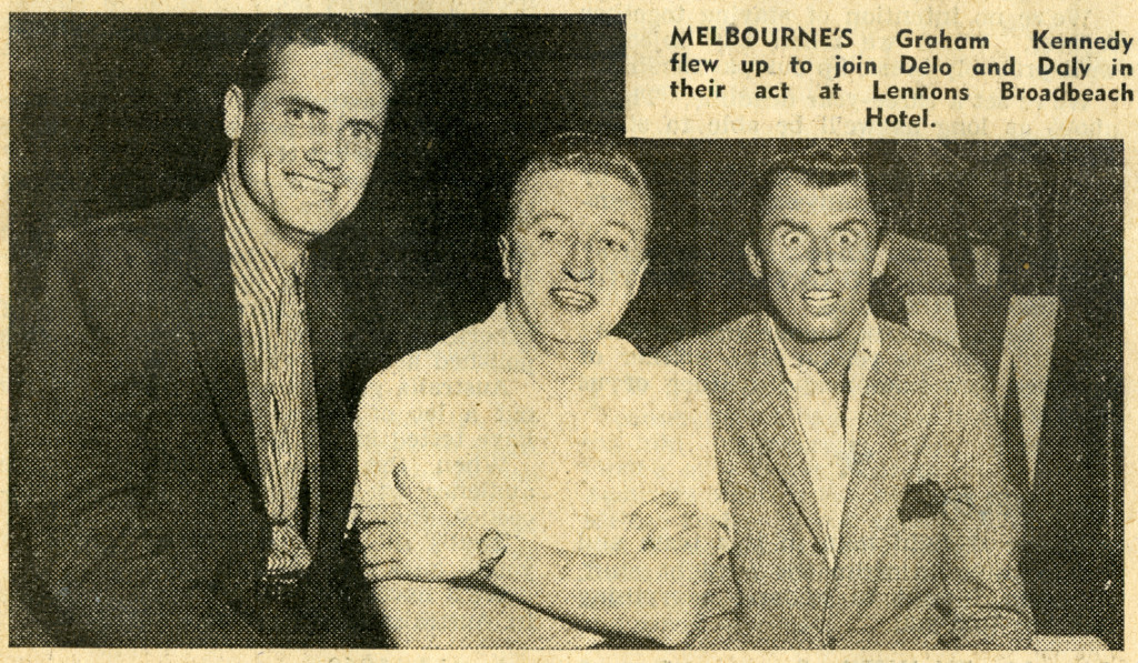 Ken and Jonathan with Graham Kenndy in Brisbane (Photo: TV Week, Adelaide edition, September 7-13, 1960).