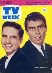 Delo and Daly on the cover of TV Week (September 7-13, 1960) near the end of their 1960 stay in Australia.